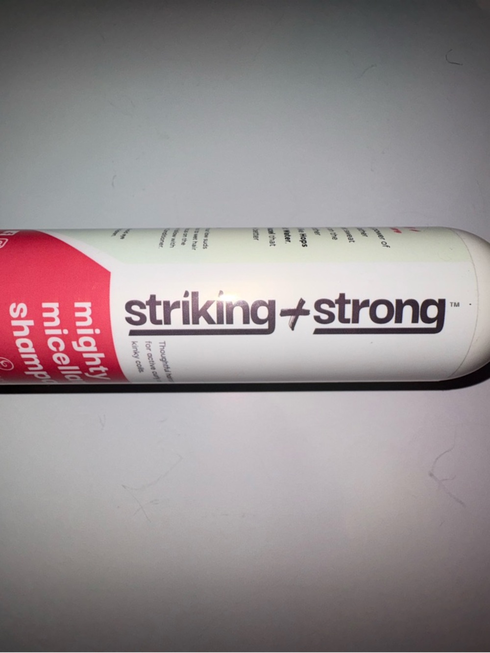 striking+strong Mighty Micellar Shampoo - White & Pink Bottle
